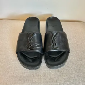 Saint Laurent Black Slides