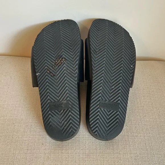 Saint Laurent Black Slides