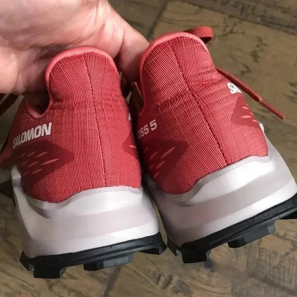 Salomon Alpha Cross 5 brick red sneakers womens sz 7.5 New with Tags