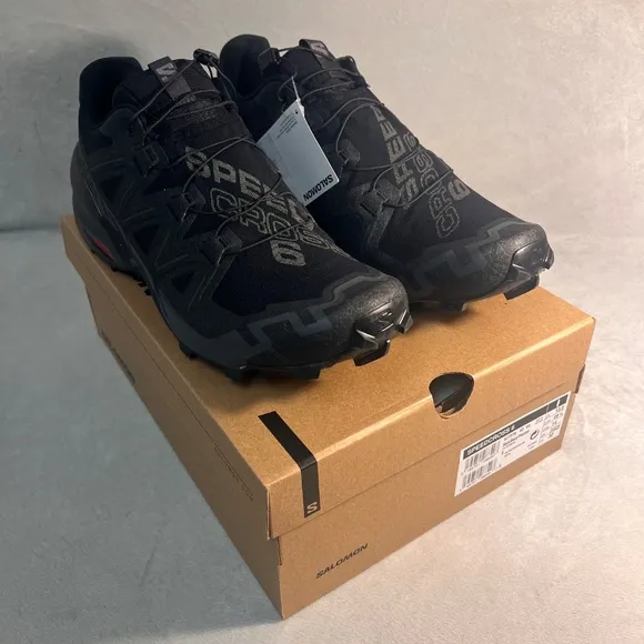 Salomon Men's  SpeedCross 6 GTX Trail Running Shoes Outdoor Sneakers Black Sz 14