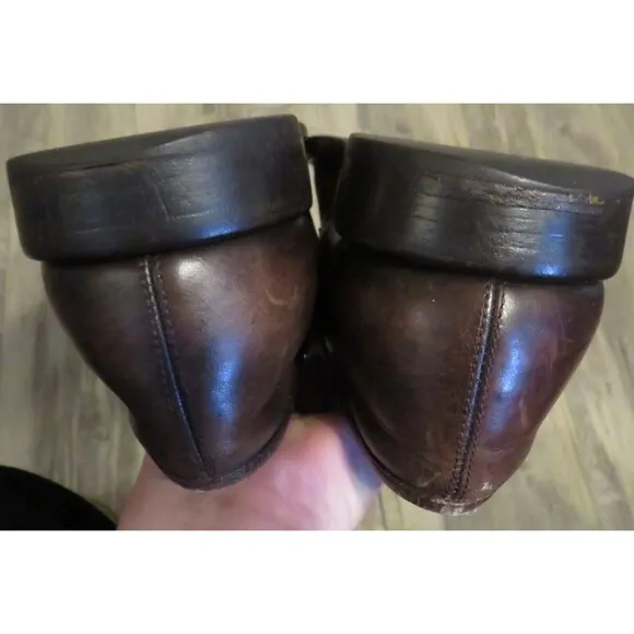 Salvatore Ferragamo Brown Leather Slip On Bit Loafers 11.5 D   ---READ DESC---