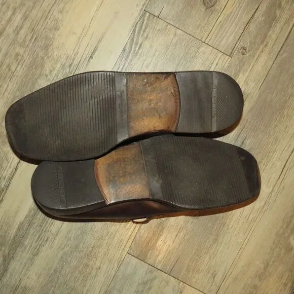 Salvatore Ferragamo Brown Leather Slip On Bit Loafers 11.5 D   ---READ DESC---