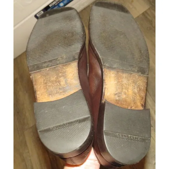 Salvatore Ferragamo Brown Leather Slip On Bit Loafers 11.5 D   ---READ DESC---