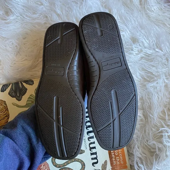 Salvatore  Ferragamo brown‎ suede leather loafers