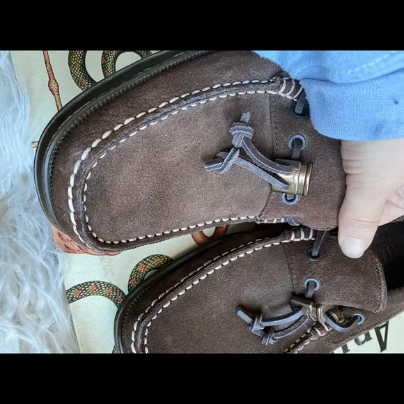 Salvatore  Ferragamo brown‎ suede leather loafers