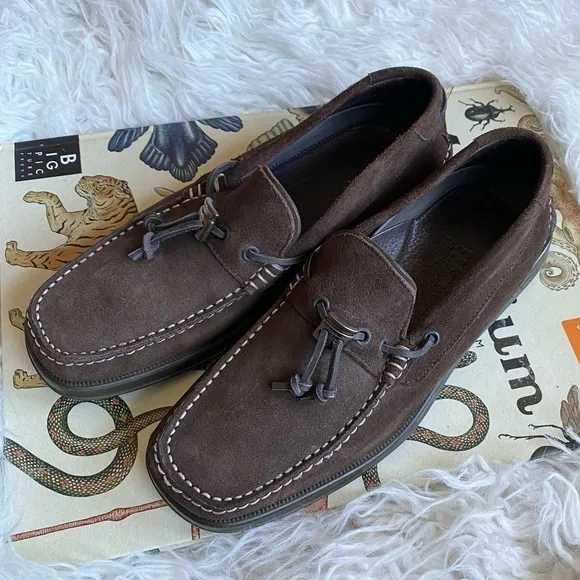 Salvatore  Ferragamo brown‎ suede leather loafers