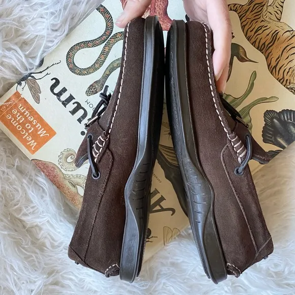 Salvatore  Ferragamo brown‎ suede leather loafers