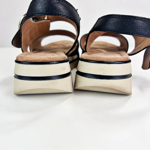 Salvia Arlo Sheep Leather Sandals Size 40 Walking Chunky Sole Cushioned Platform