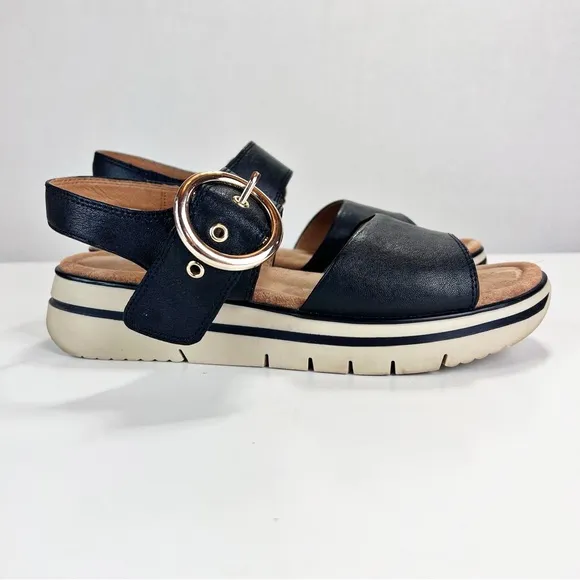 Salvia Arlo Sheep Leather Sandals Size 40 Walking Chunky Sole Cushioned Platform