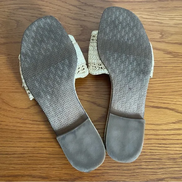 Sam Edelman Bambi Buckle Slide Sandals Raffia Size 8.5