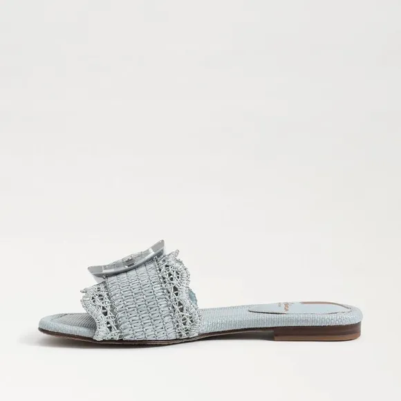 Sam Edelman Bambi Slide Raffia Buckle Sandal Size 8