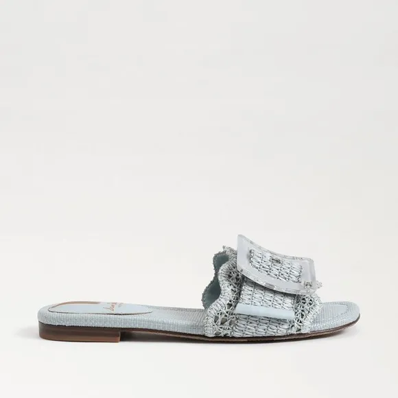 Sam Edelman Bambi Slide Raffia Buckle Sandal Size 8