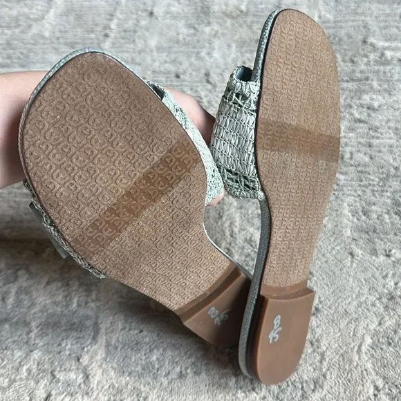Sam Edelman Bambi Slide Raffia Buckle Sandal Size 8