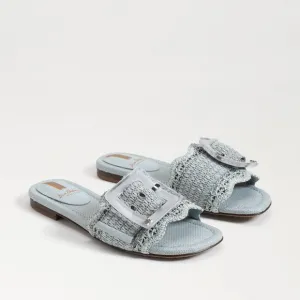 Sam Edelman Bambi Slide Raffia Buckle Sandal Size 8
