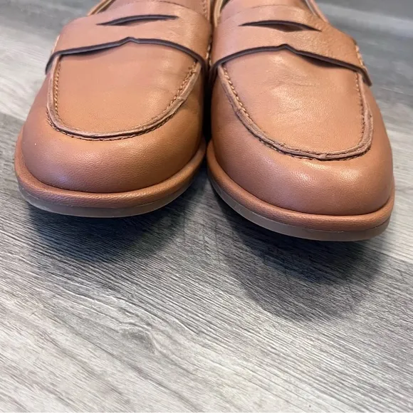 Sam Edelman Birch Womens Padded Insole Slip On Penny Loafers Tan Size 8