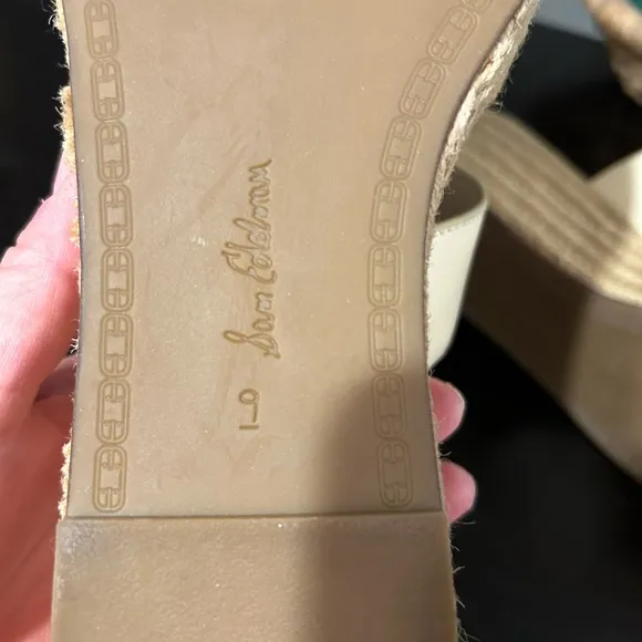 Sam Edelman Carson Platform Wedge Espadrille Slide Sandal Size 9