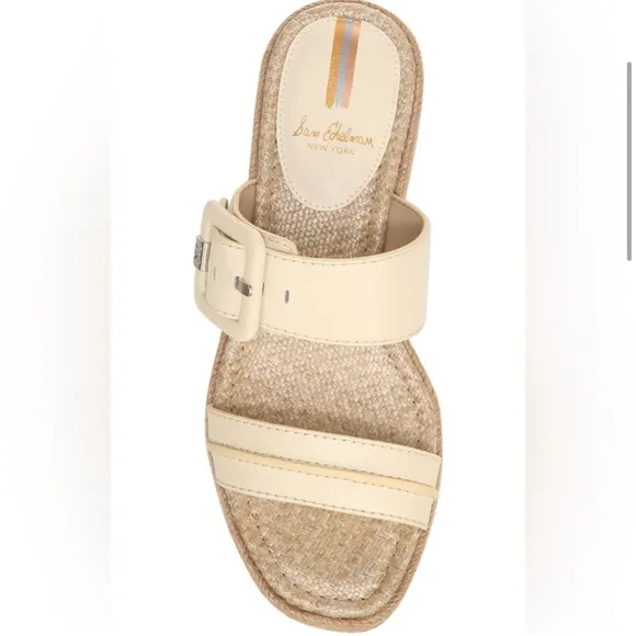 Sam Edelman Carson Platform Wedge Espadrille Slide Sandal Size 9