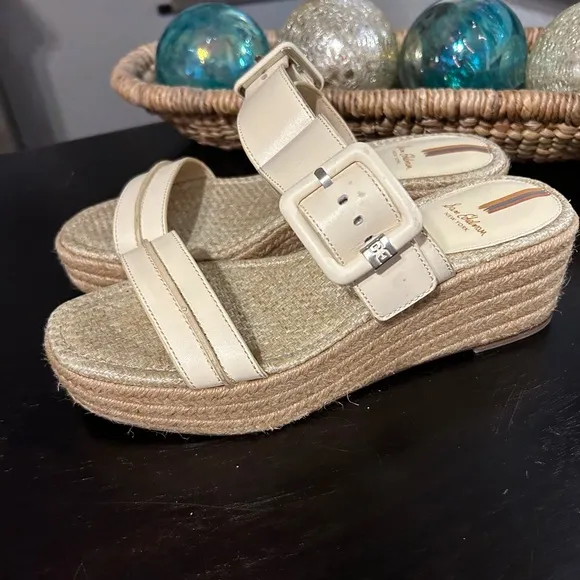 Sam Edelman Carson Platform Wedge Espadrille Slide Sandal Size 9
