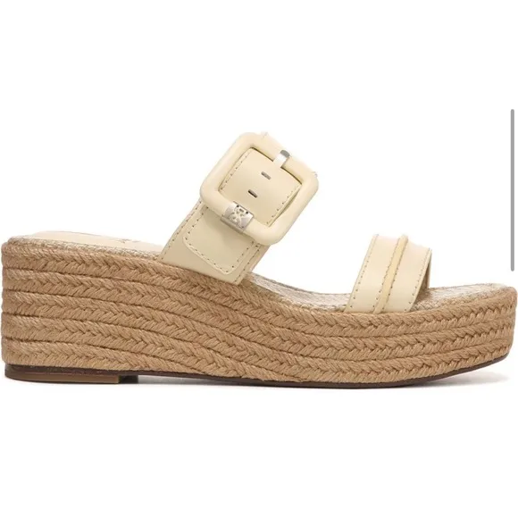 Sam Edelman Carson Platform Wedge Espadrille Slide Sandal Size 9