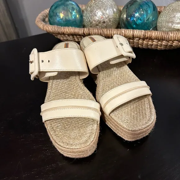 Sam Edelman Carson Platform Wedge Espadrille Slide Sandal Size 9