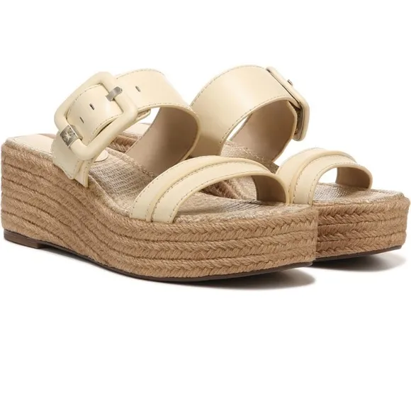 Sam Edelman Carson Platform Wedge Espadrille Slide Sandal Size 9