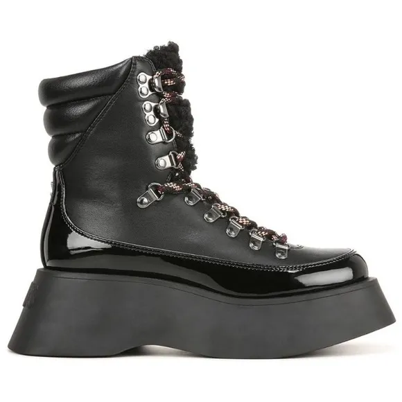 Sam Edelman Gail platform black combat lace up black alt goth punk boot