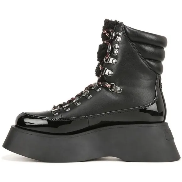 Sam Edelman Gail platform black combat lace up black alt goth punk boot