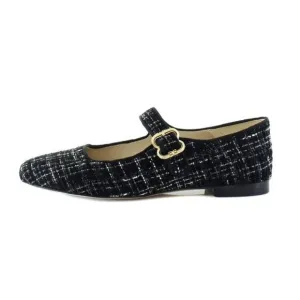 Sam Edelman Michaela Stud Mary Jane Tweed Flats Size 11