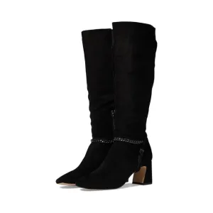 Sanctuary Women's Electric Chain Trim Suede Black Knee High Boots Sz 6 NWOT $229