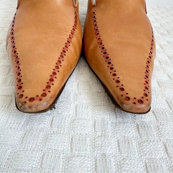 Santoni Made in Italy Leather Loafers Womens Size 9