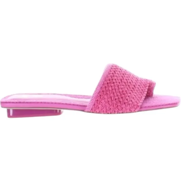 SARTO By Franco Sarto Pink Woven Slide Sandals