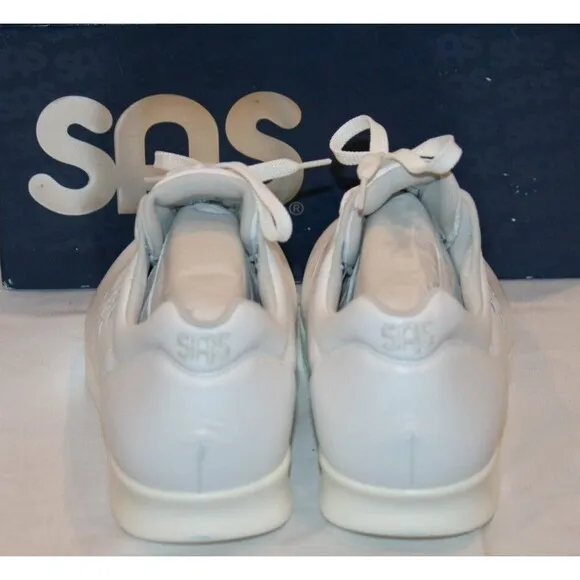 SAS Free‎ Time White Women's Leather Shoes Sneakers New! $195 11 WIDE