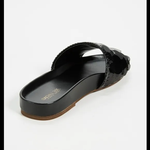 Sassy Rachel Zoe Black Sequin Slide Sandals