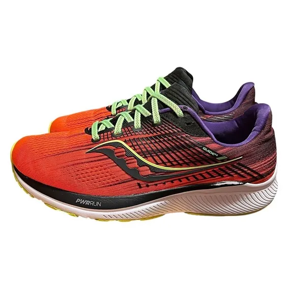 Saucony Guide 14 Men's Size 9 Orange/Purple Athletic Running Sneakers S20654-66