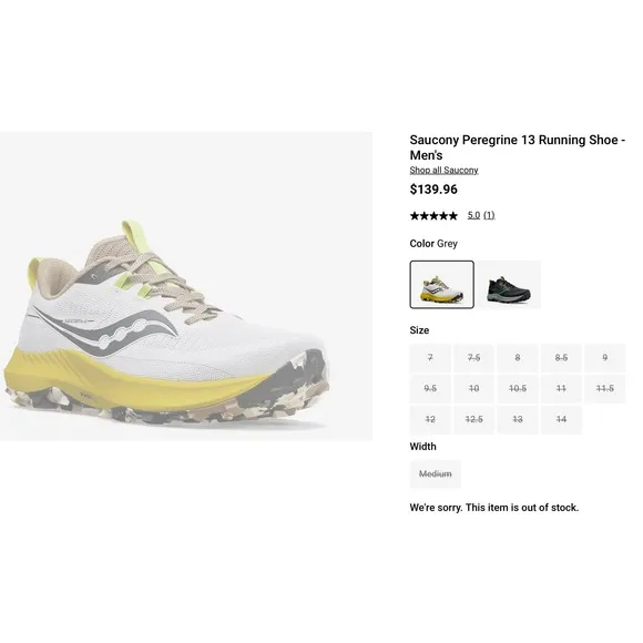 Saucony Peregrine 13 Trail Running Shoes Lightweight Cushion Camo Sole