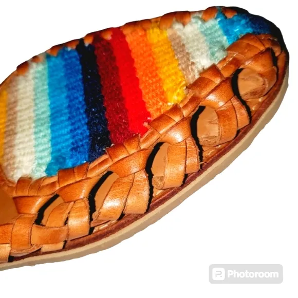 Sbicca RARE Rosamaria Multicolored Leather Huarache Flats/Sandals‎ Women…