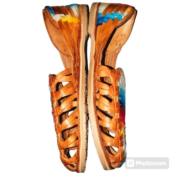 Sbicca RARE Rosamaria Multicolored Leather Huarache Flats/Sandals‎ Women…
