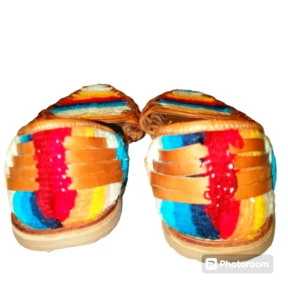 Sbicca RARE Rosamaria Multicolored Leather Huarache Flats/Sandals‎ Women…