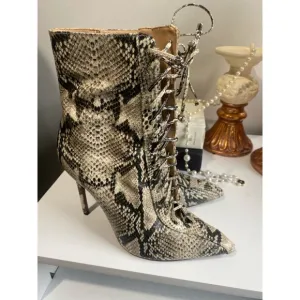 Schutz Snakeskin Boots