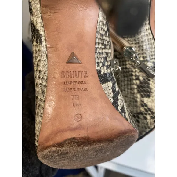 Schutz Snakeskin Boots