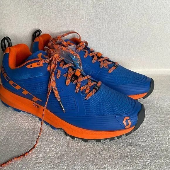 Scott T2 Kinabalu Grip Trail Running Shoes Men’s size 9 Blue Orange Sneakers
