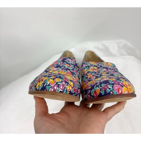 Sebago Hutton Smoking Flats Liberty Tatum Floral Print 9 New