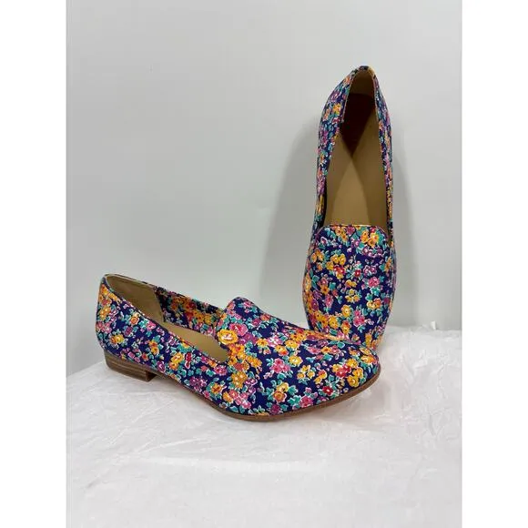 Sebago Hutton Smoking Flats Liberty Tatum Floral Print 9 New