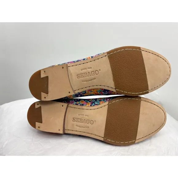 Sebago Hutton Smoking Flats Liberty Tatum Floral Print 9 New