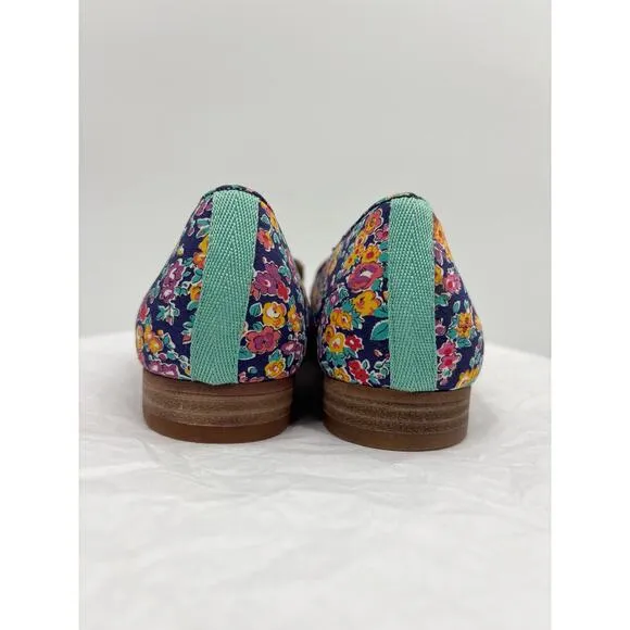 Sebago Hutton Smoking Flats Liberty Tatum Floral Print 9 New