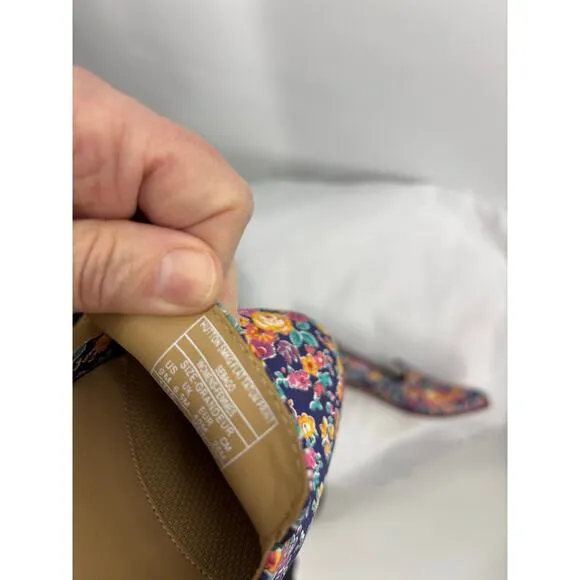 Sebago Hutton Smoking Flats Liberty Tatum Floral Print 9 New