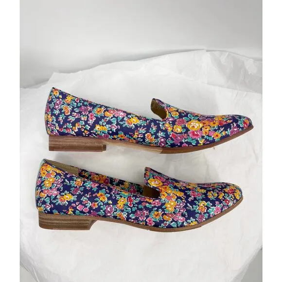 Sebago Hutton Smoking Flats Liberty Tatum Floral Print 9 New