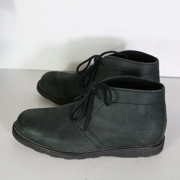 Sebago Reese Chukka Boots Mens 9 Black Leather Lace Up Low Top Comfort