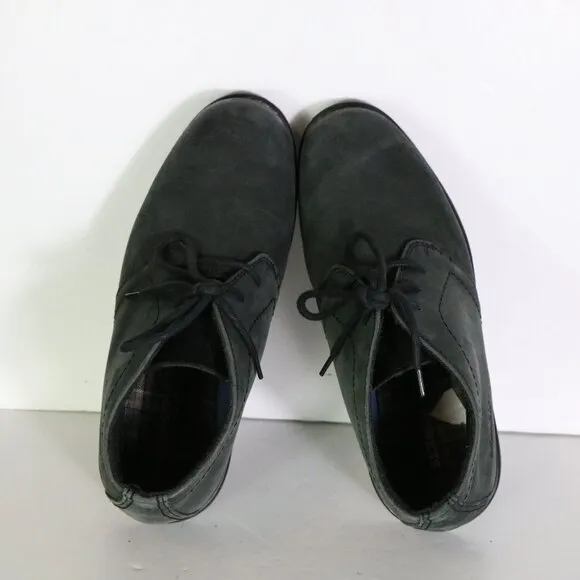 Sebago Reese Chukka Boots Mens 9 Black Leather Lace Up Low Top Comfort