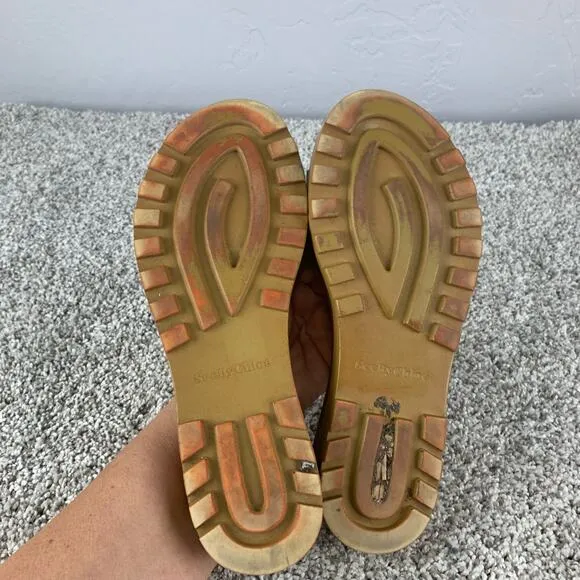 See by Chloe Sandal Slide Womens Size 7 Robin Gold Metallic Strap Comfort